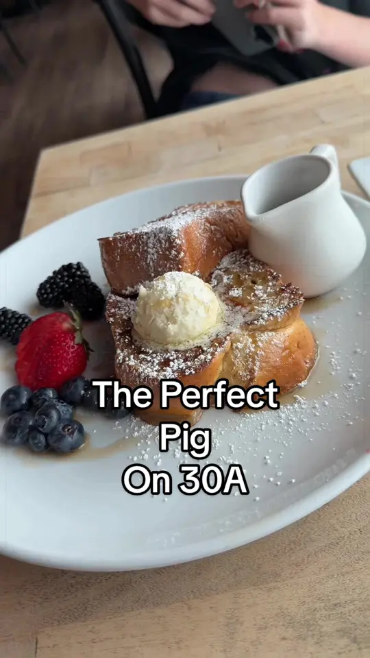 Perfect Pig Grill And Fish House in Santa Rosa Beach showing food, french toast, hash, video by jocewheeler on TikTok