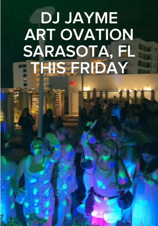 Perspective Rooftop Pool Bar in Sarasota showing dj, live music, party, video by djjaymeofficial on TikTok