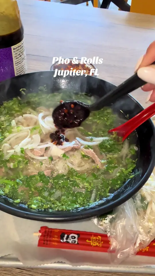  in Florida showing pho, vietnamese restaurant, jupiter fl, video by brittanyborman on TikTok