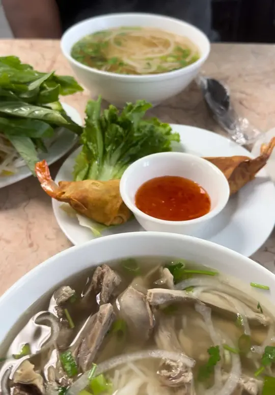 Pho Dai Viet Restaurant in Atlanta showing food, pho, chicken pho, beef stew, video by seeclaytoncountyga on TikTok
