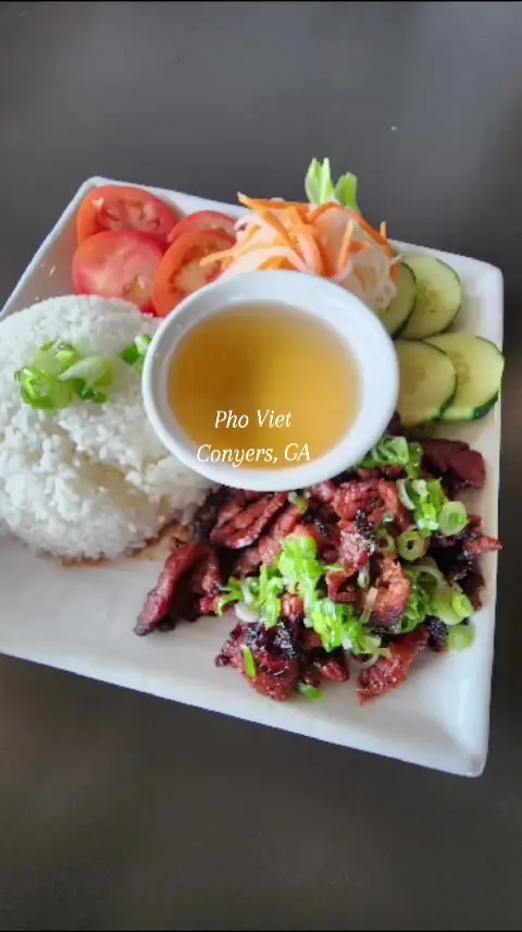 Pho Viet in Conyers showing restaurant review, pho, video by atlantasfatfoodie on TikTok