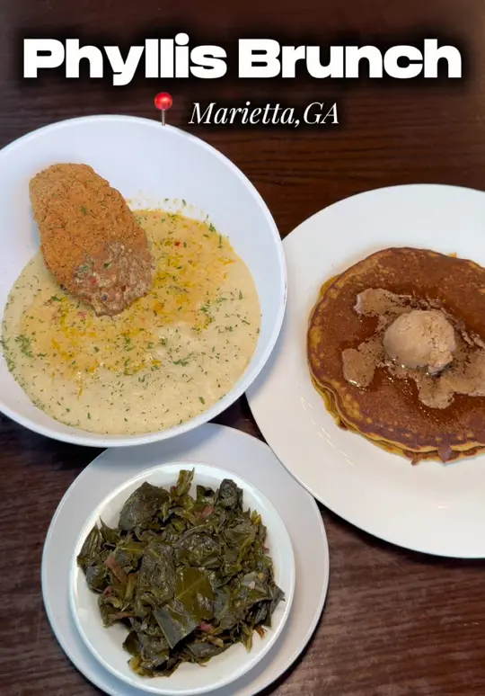 Phyllis in Marietta showing restaurant visit, soul food, video by fufu_0220 on TikTok