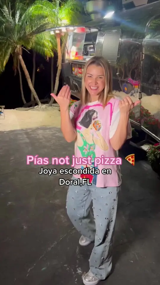 Pia's Not Just Pizza in Miami showing pizza, visit, video by exploramiami on TikTok