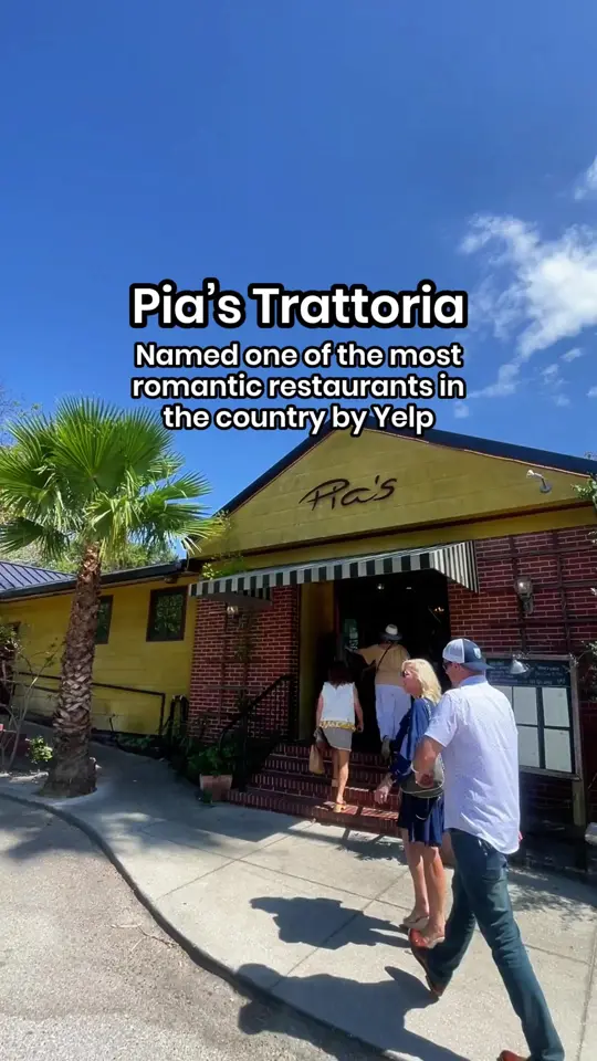 Pia's Trattoria in Gulfport showing review, atmosphere, video by I Love the Burg St. Pete on Facebook