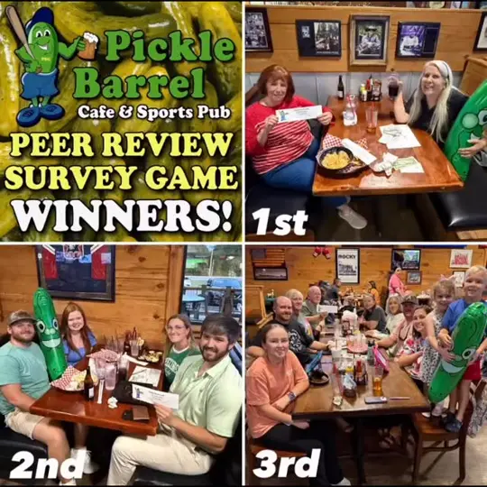 Pickle Barrel Cafe & Sports Pub - Gray in Gray showing trivia, video by Dr. Factenstein's Trivia - Middle Georgi on Facebook
