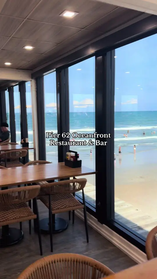 Pier 62 Oceanfront Restaurant & Bar in Cocoa Beach showing review, visit, video by francheskairizarr on TikTok