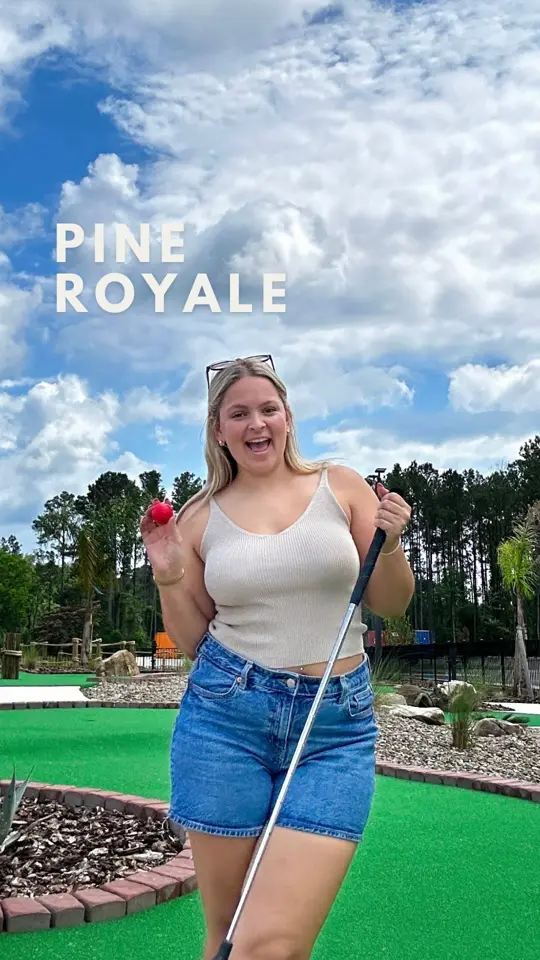 Pine Royale in Callahan showing mini golf, drinks, snacks, farmer's market, video by Stuff to Do in Jacksonville on Facebook