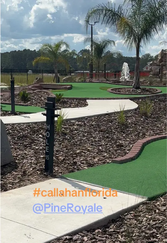 Pine Royale in Callahan showing visit, putt putt golf, video by katfishhere on TikTok