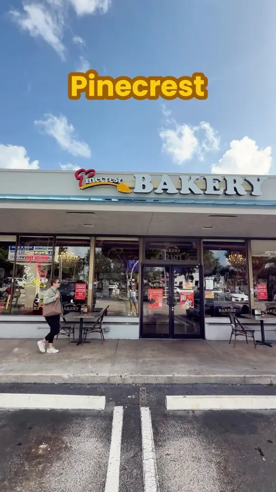 Pinecrest Bakery Sunset Miami in Florida showing visit, original location, cuban coffee, pastries, cakes, video by Pinecrest Bakery on Facebook