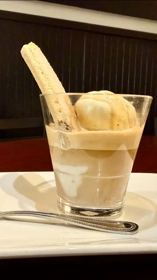 Pino's Pizzeria & Italian Kitchen in Bonita Springs showing menu item, affogato, video by Pino’s Pizzeria Bonita Springs on Facebook