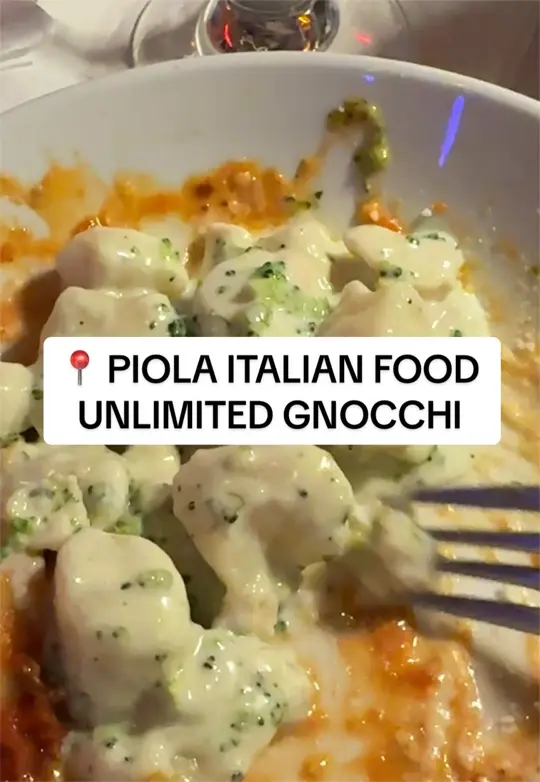 Piola in Hollywood showing food, gnocchi, drink, tiramisu, video by caroltcao on TikTok