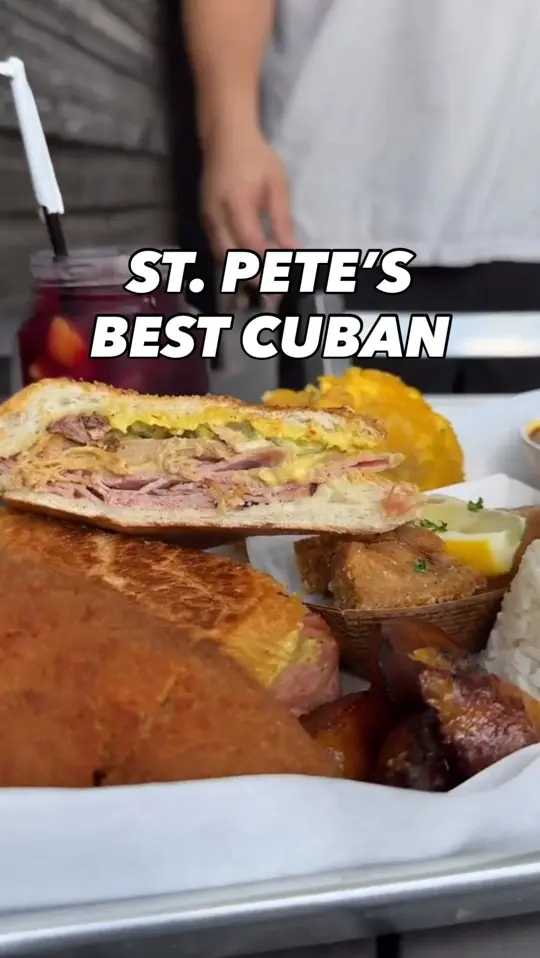 Pipo's Cuban Cafe- St. Petersburg Florida in St. Petersburg showing food, cuban sandwich, devil crab, rice & beans, tostones & sweet plantains, croquetas, chicharrones, video by Creative Loafing Tampa on Facebook