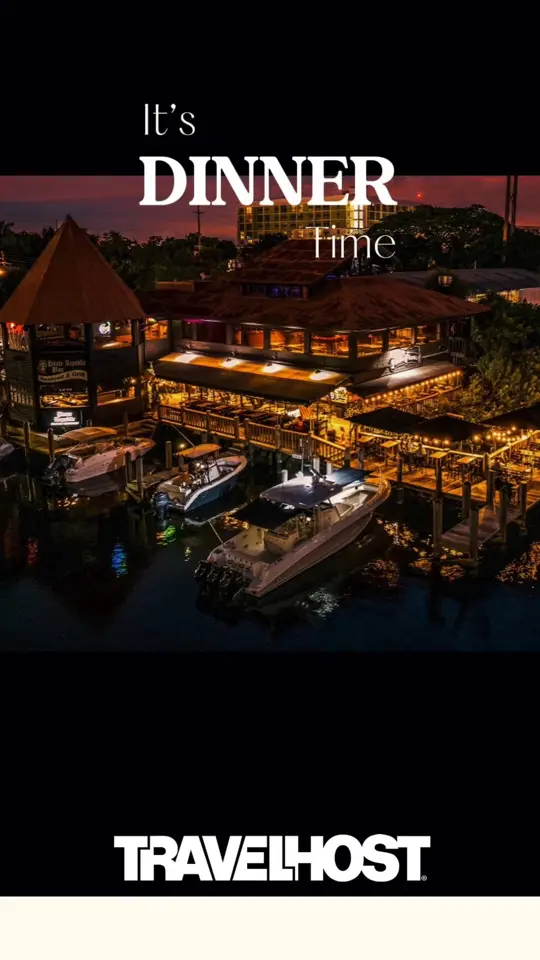 Pirate Republic Bar Seafood & Grill in Fort Lauderdale showing waterfront dining, landmark, video by TravelHostFTL on Facebook