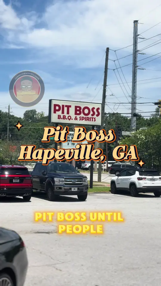 Pit Boss BBQ in Atlanta showing restaurant visit, brisket, burger, video by jarrettisnotimpressed on TikTok