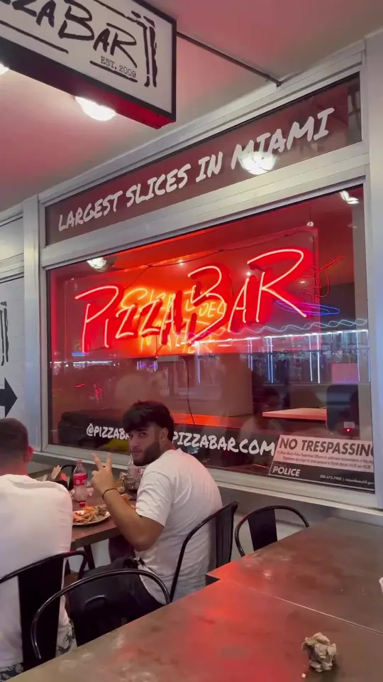 Pizza Bar Miami Beach in Miami Beach showing pizza, video by meli_seiler on TikTok