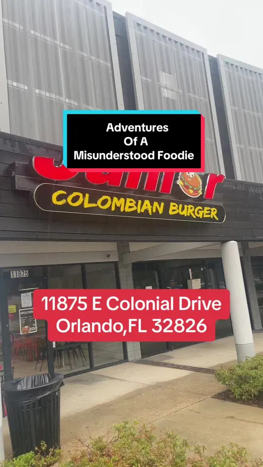 Pizza Boy Pizza in Lake City showing burger, junior colombian burger, video by pizzaboyfc on TikTok