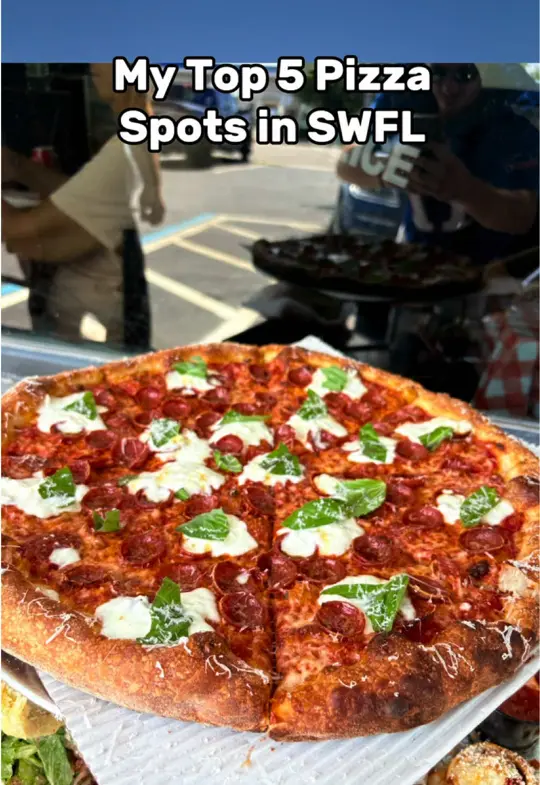 Pizza D-lux in Fort Myers showing review, pizza, video by mottslife on TikTok
