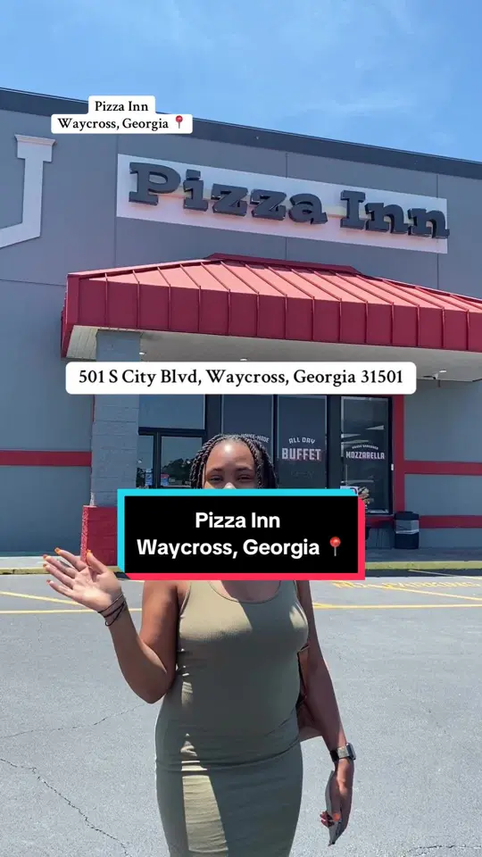 Pizza Inn in Waycross showing pizza, pizza buffet, family, birthday, video by qweenashaa on TikTok