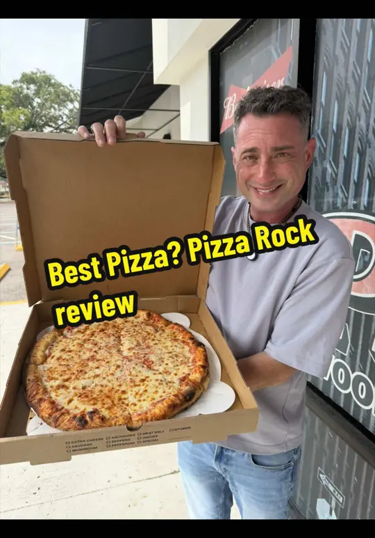 Pizza Rock in Brandon showing pizza review, wings, food review, video by foodiejustice on TikTok