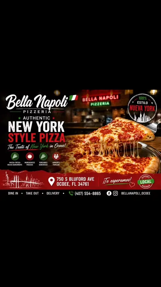 Pizzeria Napoli in Callaway showing pizza, video by Bella Napoli Pizzeria- Ocoee on Facebook