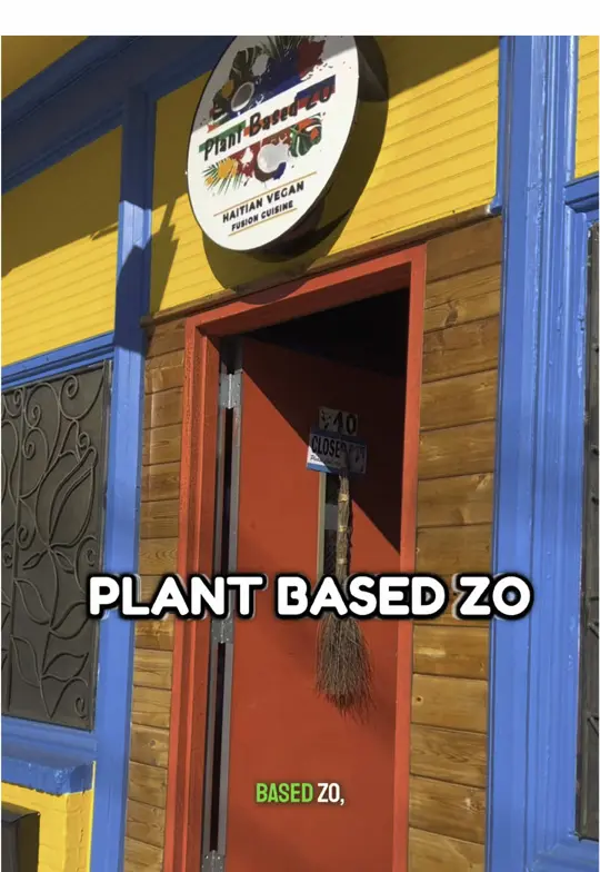Plant Based Zo in Atlanta showing vegan oxtail meal, vegan lasagna, video by iamchivaria_shay on TikTok