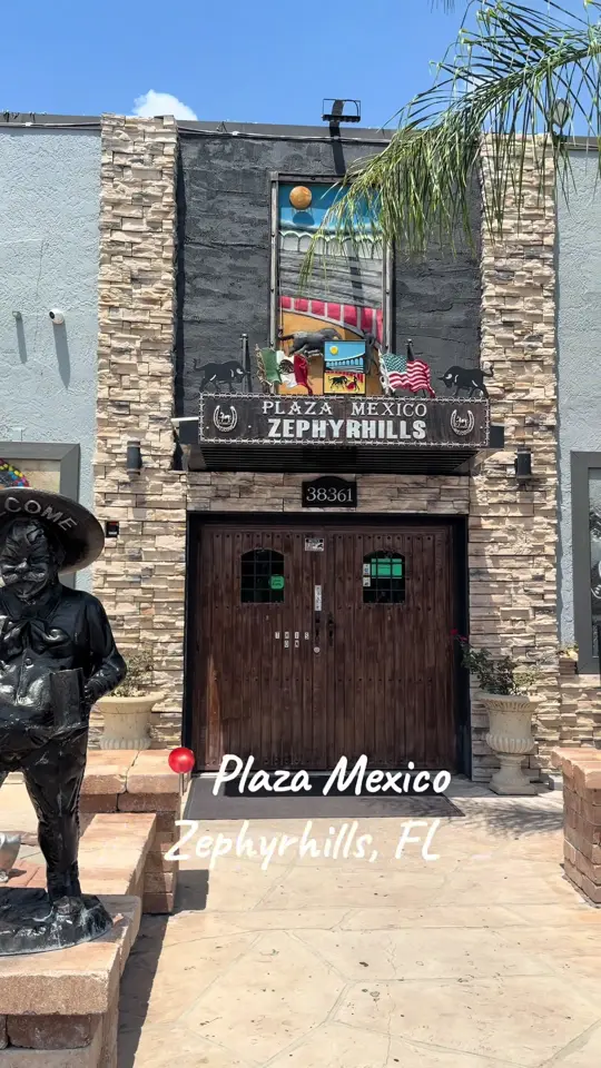 Plaza Mexico Mariscos Restaurant Bar and Grill in Zephyrhills showing soft serve margarita, dessert, cocktail, video by melsworld333 on TikTok
