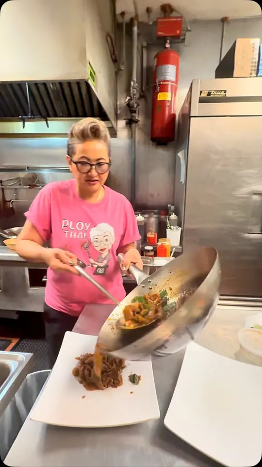 Ploy Thai in Brandon showing thai food, cooking, video by Pitsamai Wilaipis on Facebook