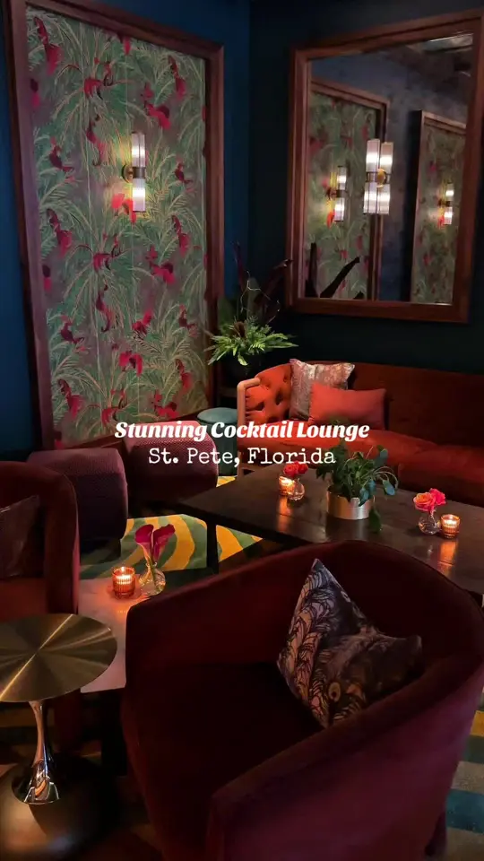 Pluma Lounge in St. Petersburg showing cocktail, picada board, video by sunkissedinstpete on TikTok