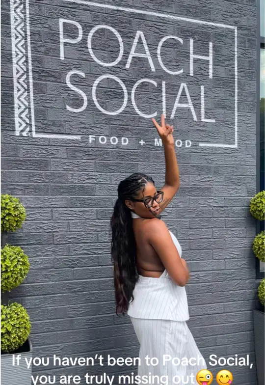 Poach Social in Atlanta showing restaurant visit, southern comfort food, health conscious food, breakfast, brunch, video by _casscaroline_ on TikTok