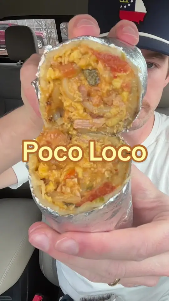 Poco Loco Neighborhood Provisions in Atlanta showing breakfast burrito, video by dirtycoggins on TikTok