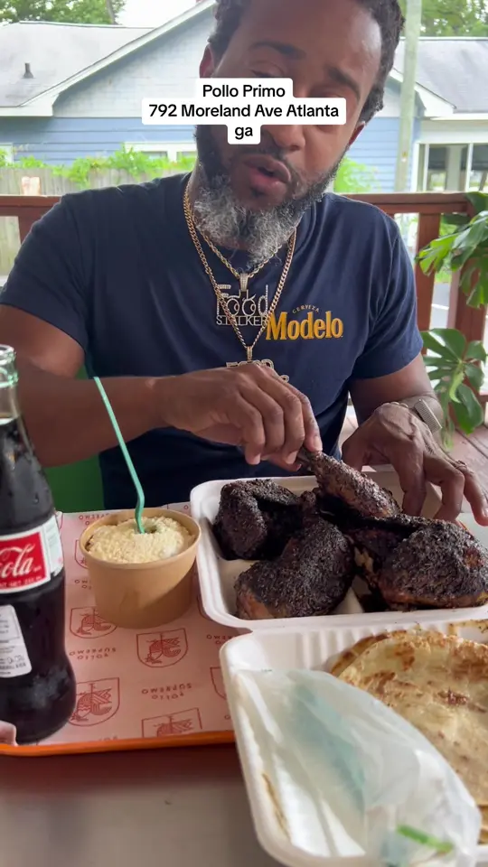 Pollo Primo in Atlanta showing chicken, restaurant visit, video by therealfoodstalker on TikTok