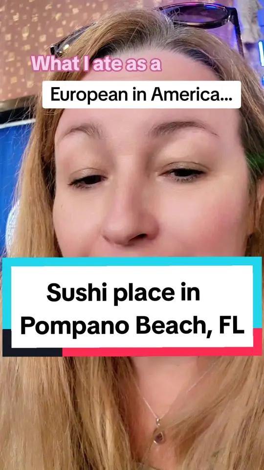 POMPANO SUSHI in Pompano Beach showing sushi buffet, restaurant visit, video by alidalifetravel on TikTok