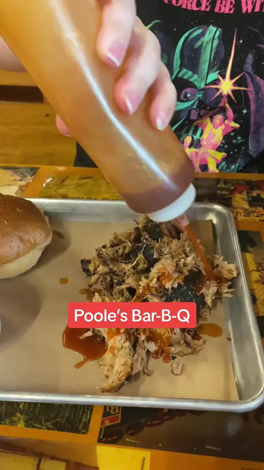 Poole's Bar-B-Q in East Ellijay showing restaurant visit, barbecue, video by pickellijay on TikTok