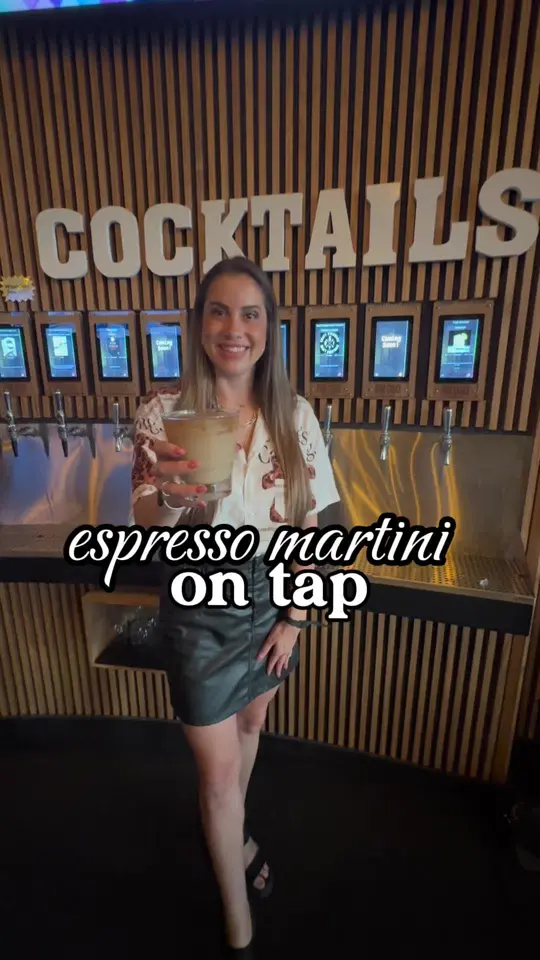 Pour Choice Taphouse in Orlando showing cocktail, espresso martini, video by cheatdayorlando on TikTok