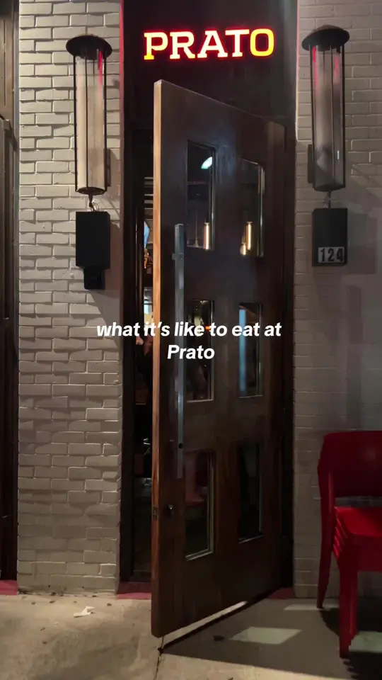 Prato in Orlando showing review, calamari, leek and mushroom ravioli, mustard spaghettini, video by beentherestyledthat on TikTok
