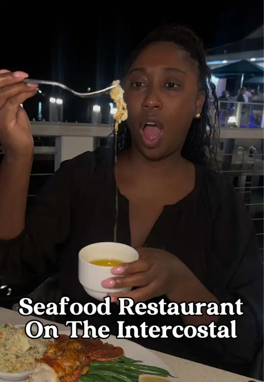 Prime Catch in Boynton Beach showing restaurant visit, waterfront dining, seafood, boat docking, atmosphere, video by avyana_brie on TikTok