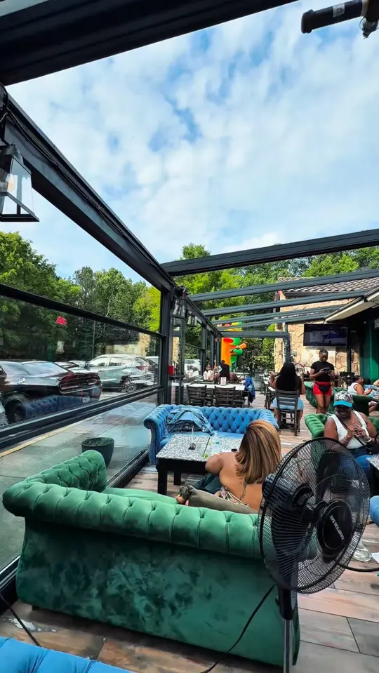 PROHIBITION CO. in Kennesaw showing brunch, mimosas, live dj, hookah, patio vibes, food, video by Sivas Kennesaw on Facebook
