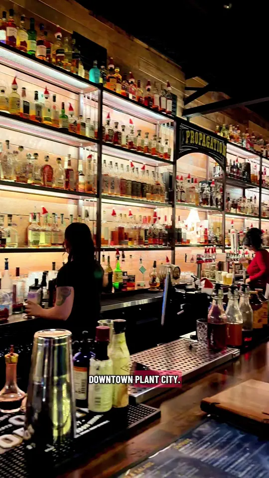 Propagation Whiskey Bar and Kitchen in Plant City showing review, visit, atmosphere, cocktails, video by mindfultravelvibes on TikTok