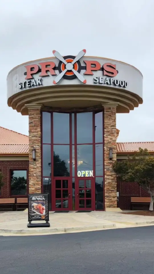 Props Steak and Seafood Restaurant in Warner Robins showing review, visit, video by taylormade2001 on TikTok