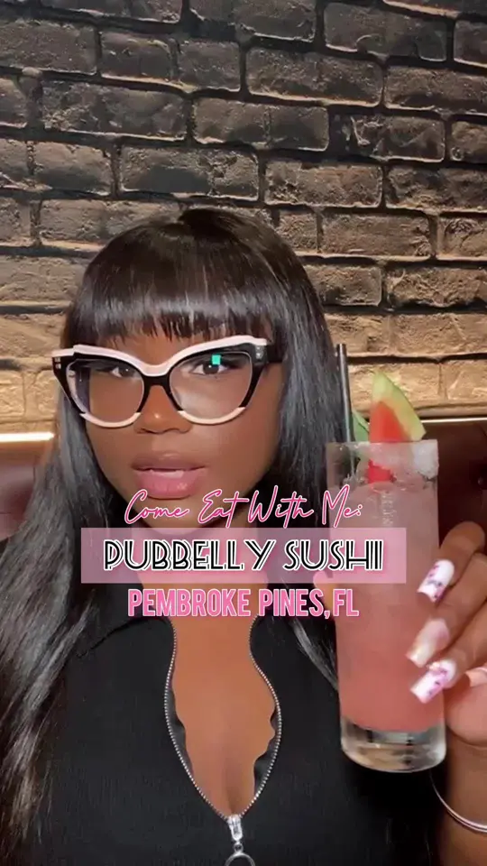 Pubbelly Sushi in Pembroke Pines showing sushi, mochi ice cream, cocktails, video by ashleydesires on TikTok