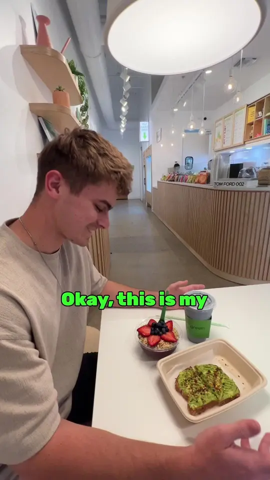 Pure Green in Cape Coral showing acai bowl, avocado toast, video by puregreen on TikTok