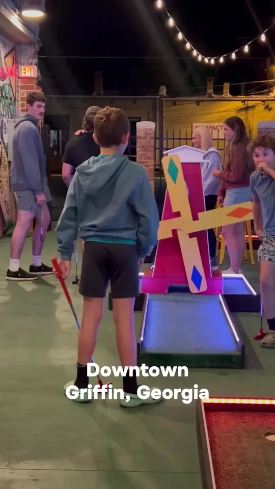 Putt and Pour in Griffin showing minigolf, bar, visit, video by puttandpour on TikTok