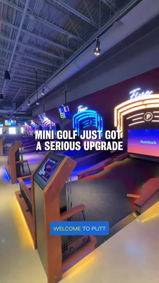 Puttshack - Dania Beach in Dania Beach showing mini golf, drinks, atmosphere, video by Visit Lauderdale on Facebook
