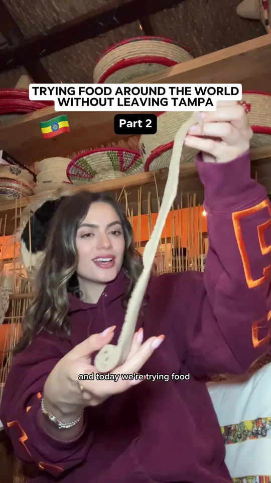 Queen of Sheba in Temple Terrace showing food, ethiopian food, video by foodbytiana on TikTok