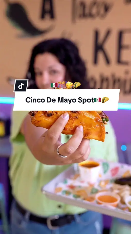 Quesa Loco in Orlando showing food, birria tacos, atmosphere, fiesta vibes, video by stufftodoinorlando on TikTok