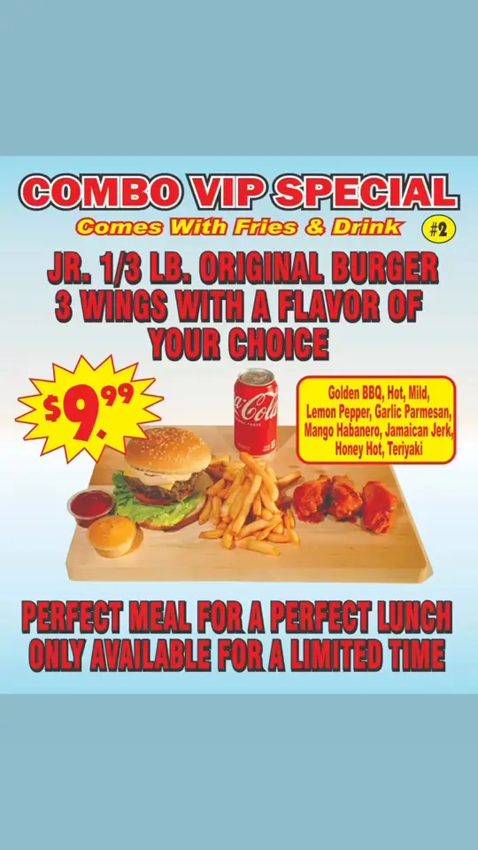 Quickie’s Burgers, Wings & Seafood in Hollywood showing restaurant, burgers, wings, seafood, video by Quickie's Burgers and Wings of Hollywood on Facebook