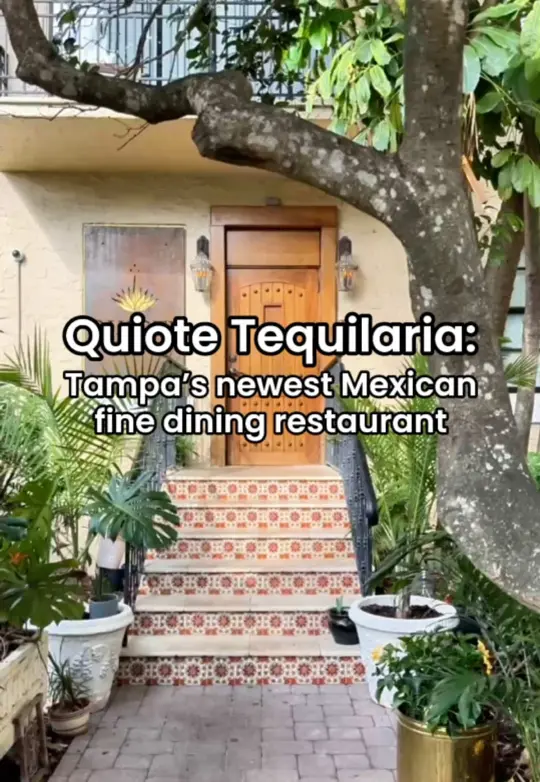 Quiote Tequilaria in Tampa showing restaurant, fine dining, chef, scallop aguachile, pescado a la veracruzana, tequila, video by thatssotampa on TikTok