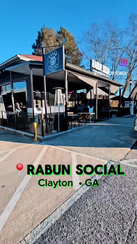 Rabun Social in Clayton showing atmosphere, craft cocktails, sushi, asian-inspired bites, music bingo, dance parties, video by Visit Clayton on Facebook