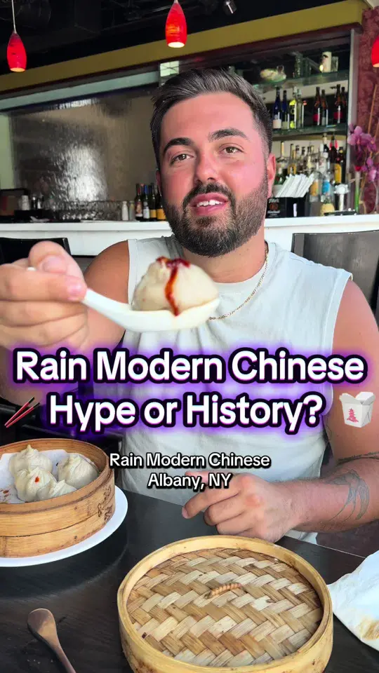 Rain Modern Chinese in Albany showing review, visit, video by domcreviews on TikTok