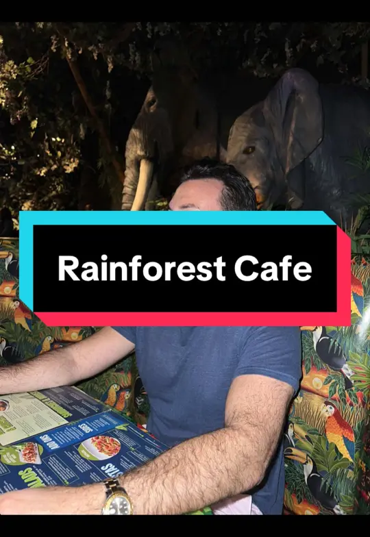 Rainforest Cafe in Lake Buena Vista showing visit, review, video by ericgoldie on TikTok